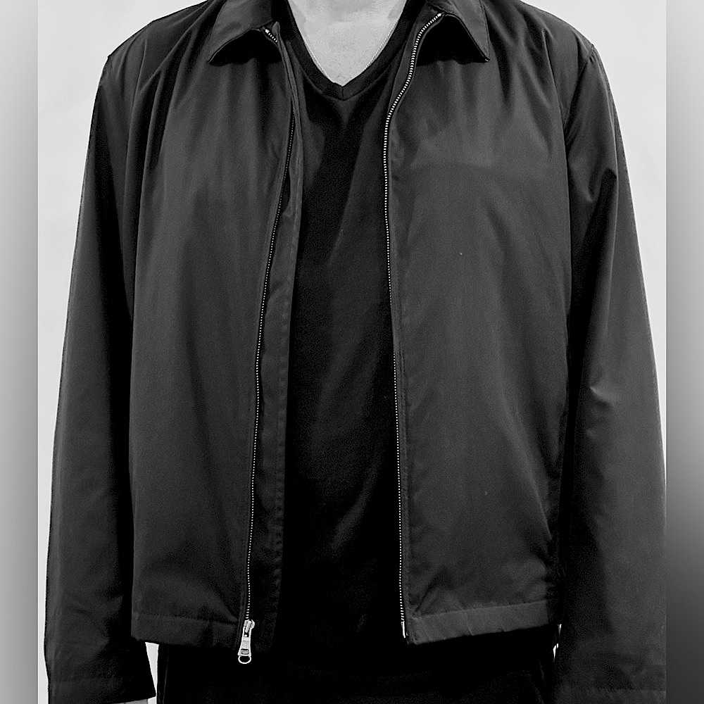 Vintage Classic Banana Republic Black Men’s Bomber Jacket Sleek Stylish XL